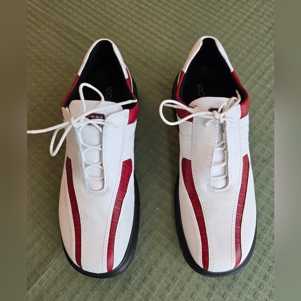 Ecco Receptor womens golf shoes EU 42  / US 11 Red and White NEW in box - Picture 2 of 10